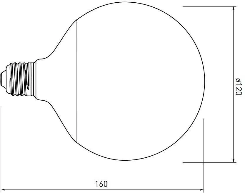 GTV LED lemputė, G120-GLOB, SMD 2835, 4000K, E27, 18W, AC220-240V, spindulio kampas 360°, 1600