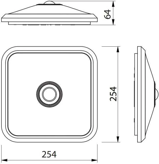 Lubinis šviestuvas GTV 12W LED plafonas ITALIA KW, baltas, 4000K, su judesio davikliu
