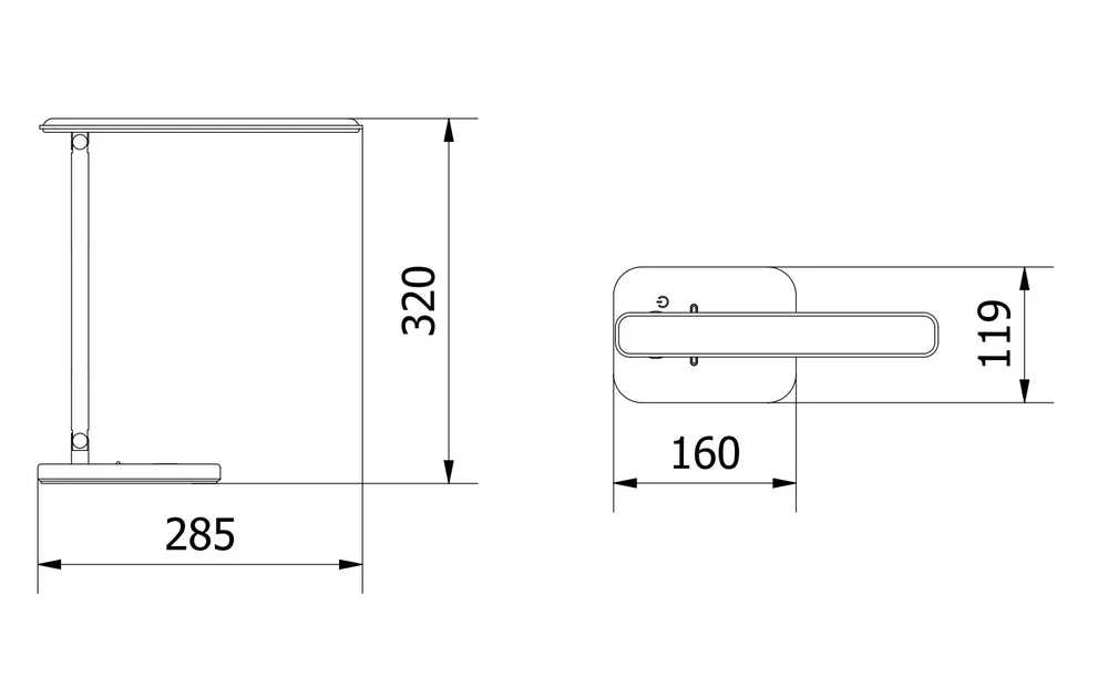 GTV IZUKA LED stalinė lempa, 6W, 400lm, AC220-240V, 50/60Hz, CCT, indukcinis įkroviklis, juoda