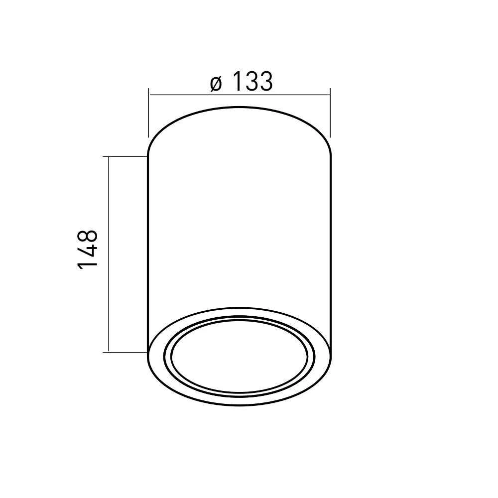 GTV Lubinis šviestuvas DRAGO, maks. 60W, E27, AC220-240V, 50-60Hz, IP20, 133*148mm, juodas