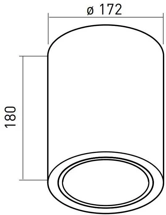 GTV Lubinis šviestuvas DRAGO, maks. 60W, E27, AC220-240V, 50-60Hz, IP20, 172*180mm, juodas
