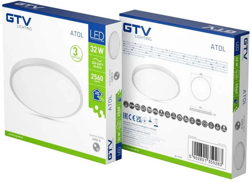 GTV lubinis šviestuvas LD-ATOL32W-NW-02