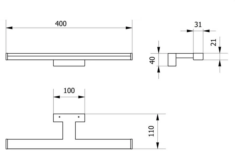 Sieninis šviestuvas GTV LED šviestuvas Catania 400mm, 8W, AC220-240V, 50/60Hz, 4000K, IP44, RA >80, 640lm, chromas
