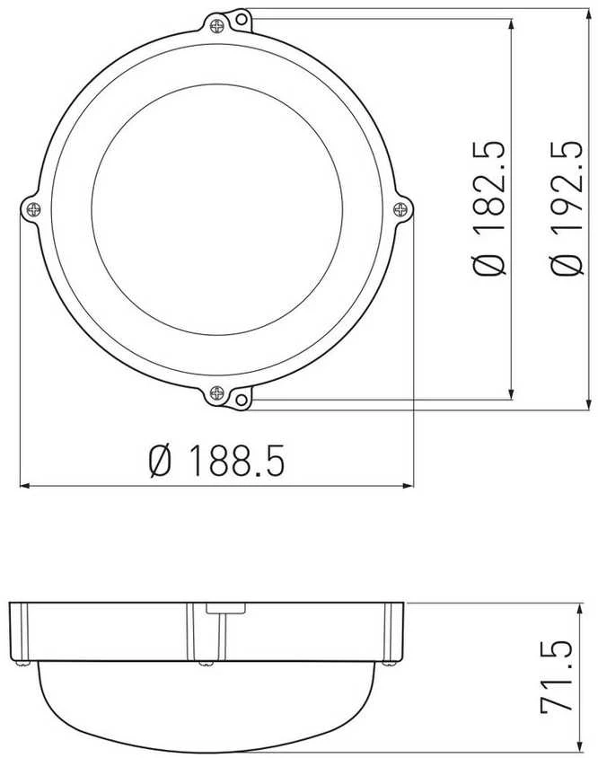 Sieninis šviestuvas GTV LED pertvarinis šviestuvas LUXIA 10W ROUND, 700lm, IP65, AC220-240V, 50/60Hz, šviesos kamp