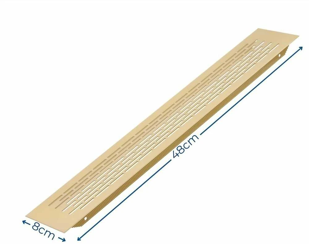 GTV Ventiliacinės grotelės 480 x 80 mm, auksines spalvos