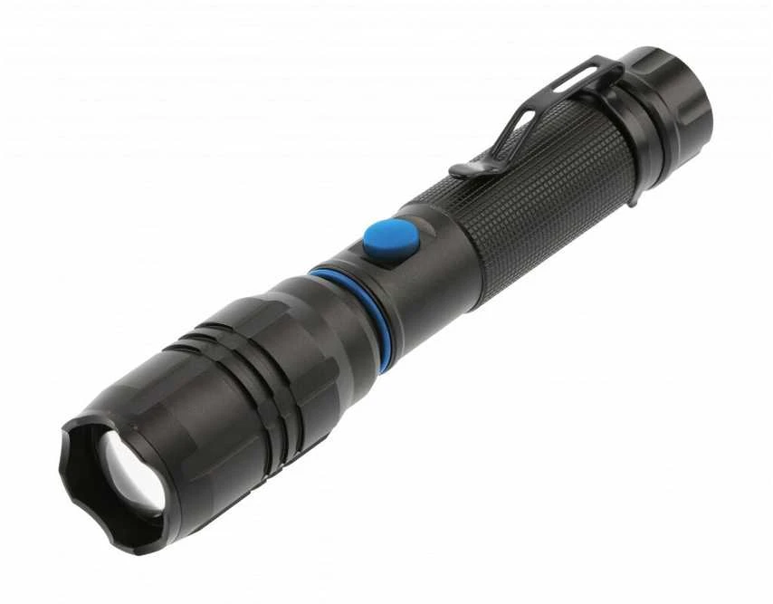 GTV LED žibintuvėlis su įmontuotu akumuliatoriumi, 2000 mAh, 8W, 800lm, 6400K, IP20, juodas