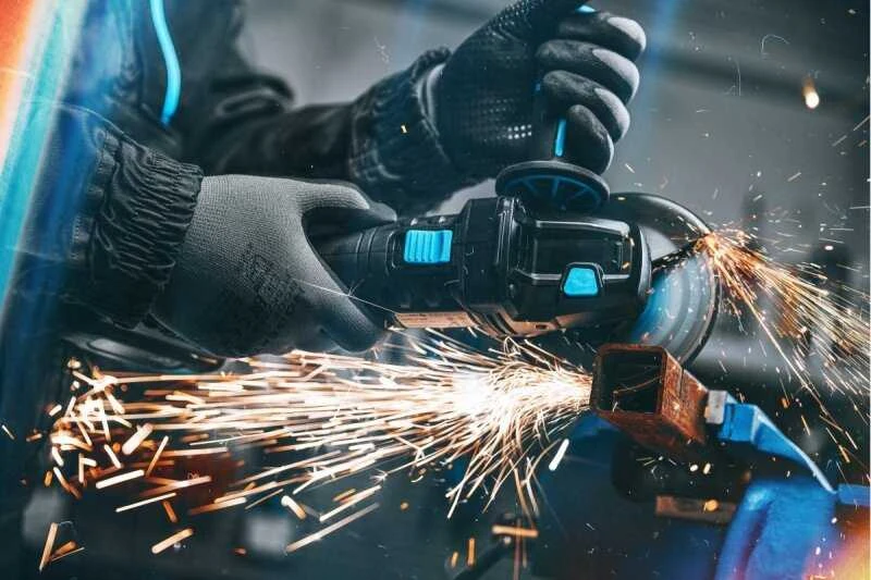 Hogert 125MM 18V CORDLESS BRUSHLESS ANGLE GRINDER WITH PADDLE SWITCH