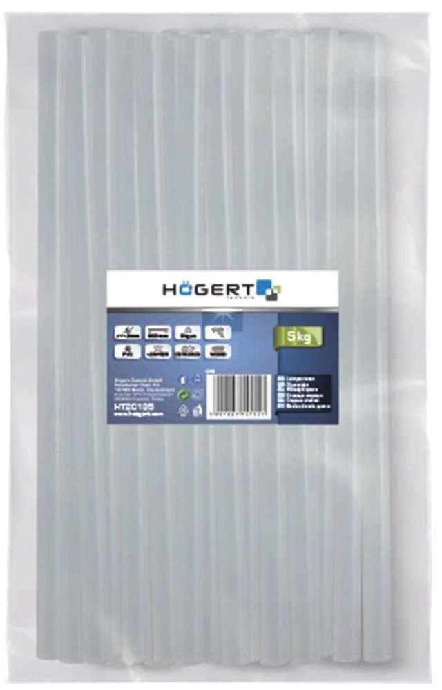 Klijų strypeliai Hogert HT2C135; 11,2x300 mm; 5kg skaidrūs