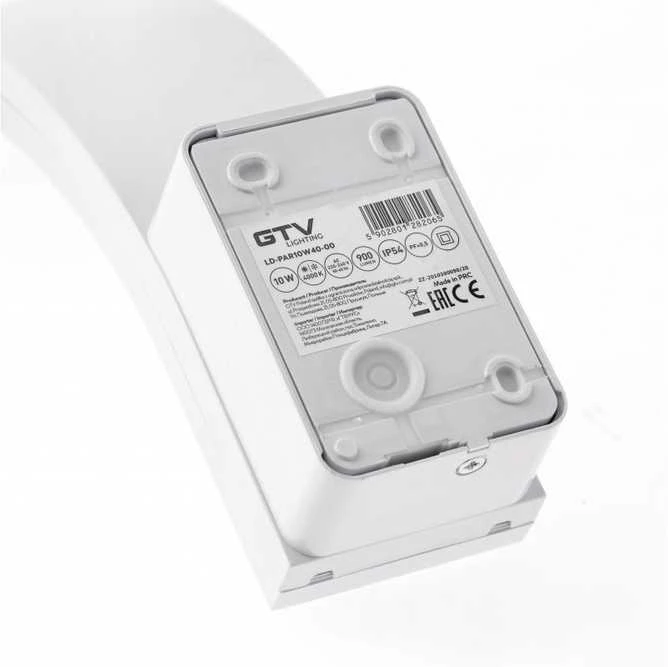 GTV LED šviestuvas PARIS su judesio jutikliu, 10W, 900lm, IP54, AC220-240V, 50/60Hz, 140°, 9m,