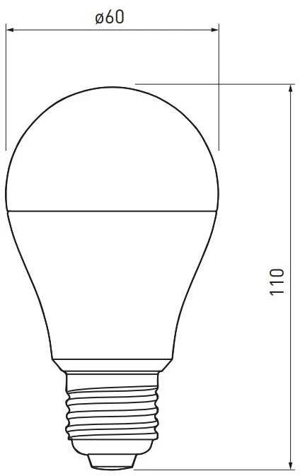 LED lemputė RGBW, GTV, LD-PC2A60RGBW-9W