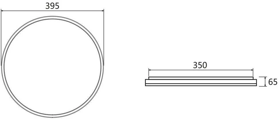 LED lubinis šviestuvas ATOLL, Juodas, LD-ATOL32W-NW-10, GTV