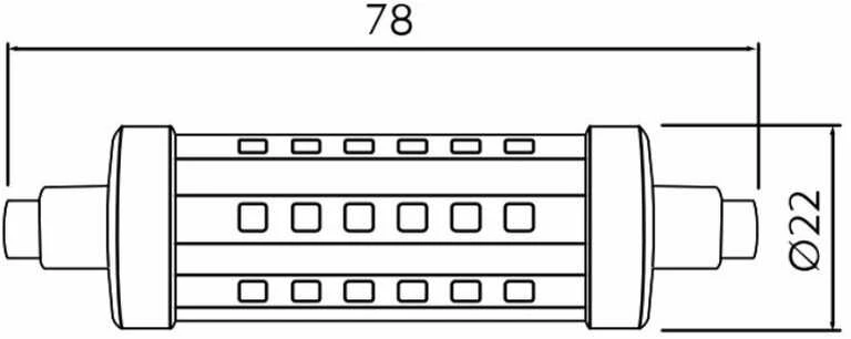 LED R7s lemputė J78, 4000K, 5W, 500lm, LD-J7806WE-40, GTV