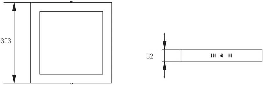 Lubinis šviestuvas GTV LED šviestuvas MATIS PLUS, 24W, 2000lm, AC220-240V, 50/60Hz, 120°, 3000K, paviršinis švies