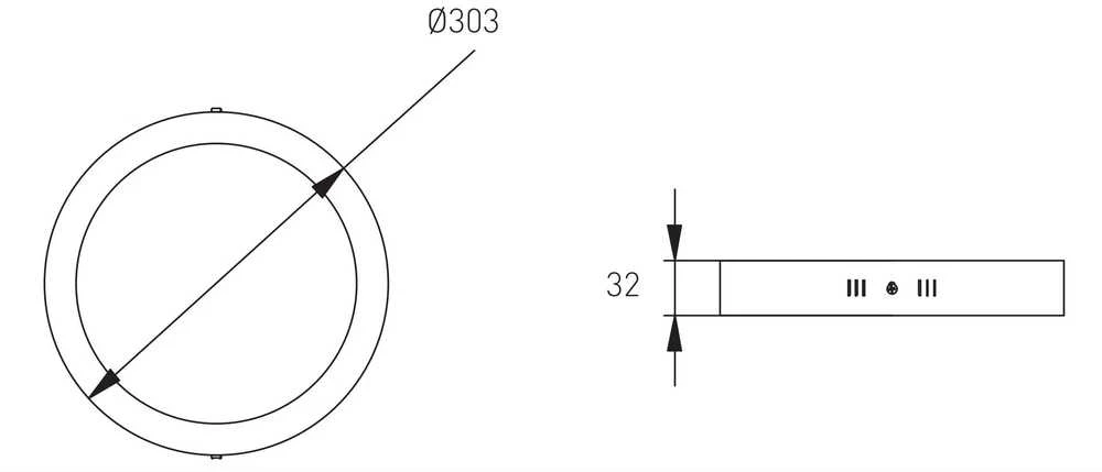 GTV 24W LED paviršinė panelė ORIS PLUS, balta, 4000K