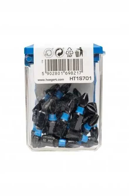 Hogert Impact bits 20 pcs PH2 25 mm