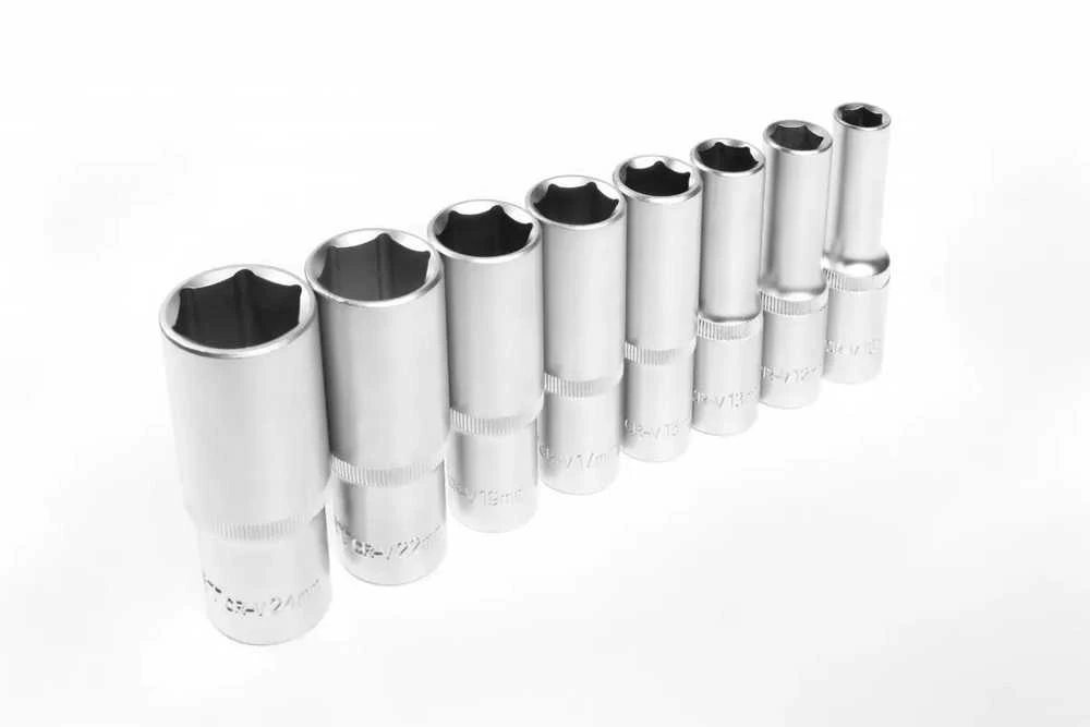 Hogert 1/2" long hex socket wrench set, 8 pcs.