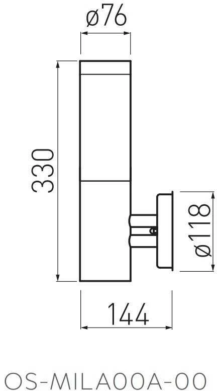 GTV Sodo šviestuvas MILAN-A, E27, MAX.40W, IP54, AC220-240V, 50-60Hz, plokščias, inox