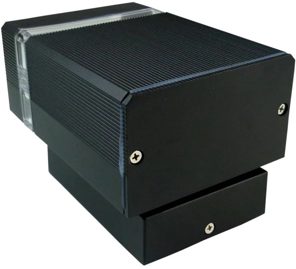 GTV Vienos krypties sieninis šviestuvas NESSA, GU10, MAX. 50W, IP54, AC220-240V, 50/60Hz, juod