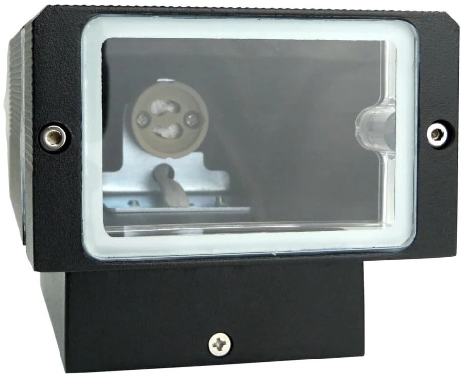 GTV Vienos krypties sieninis šviestuvas NESSA, GU10, MAX. 50W, IP54, AC220-240V, 50/60Hz, juod