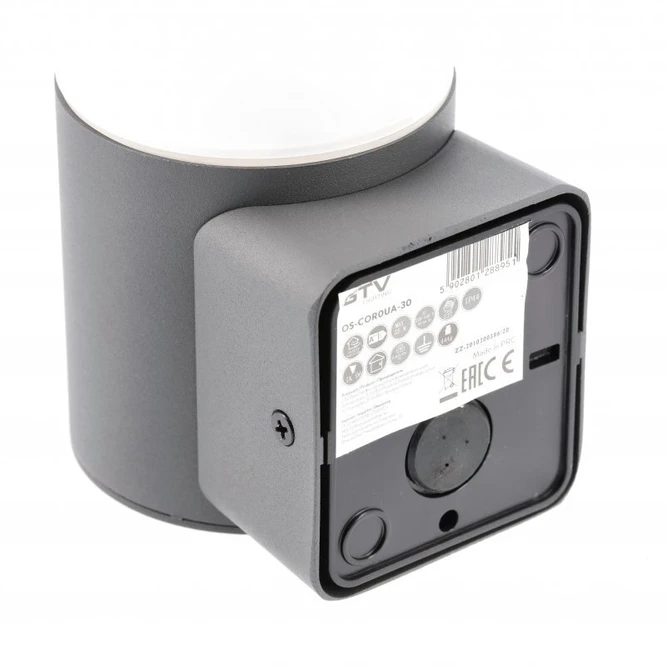 GTV Sodo šviestuvas CORTA-AU,E27,MAX.25W,IP44,AC220-240V,50-60Hz,viršutinė tiesi sieninė lempa