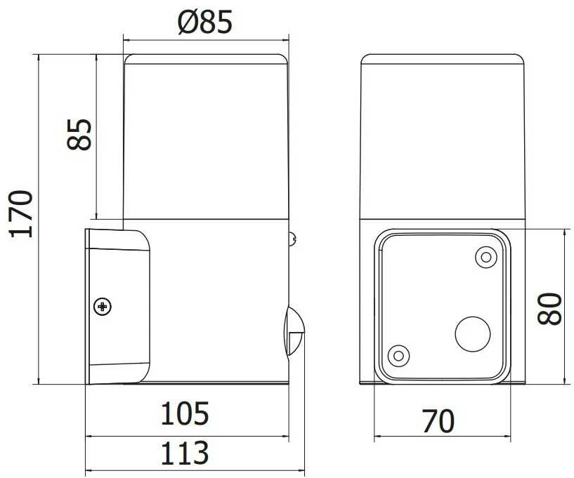 Sodo šviestuvas GTV Corta-Au Pir OS-COR0UAP-30