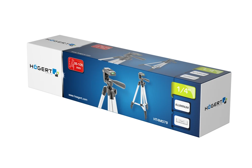 Lazerinio nivelyro trikojis stovas Hogert HT4M079; 1/4''; 35-105 cm