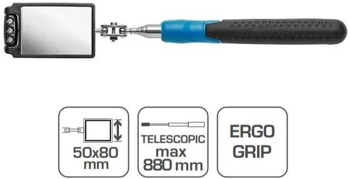 GTV Apžiūros veidrodis 50x80 mm, 305-876 mm