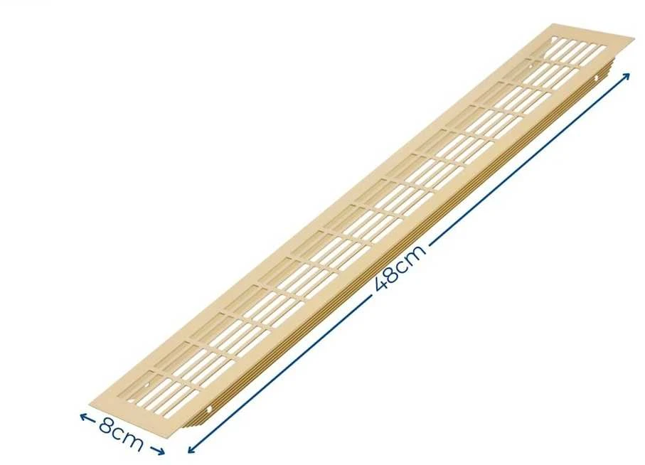 GTV Grate W80, rectangular, 80 x 480, auksinis