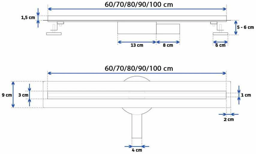 rea Latakas Slim 360 Juodas - 60 cm