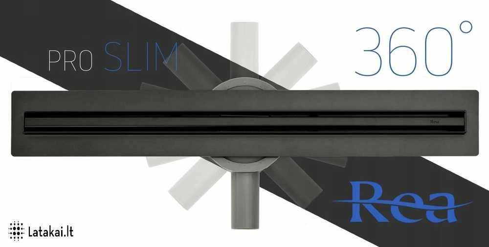 rea Latakas Slim 360 Juodas - 80 cm