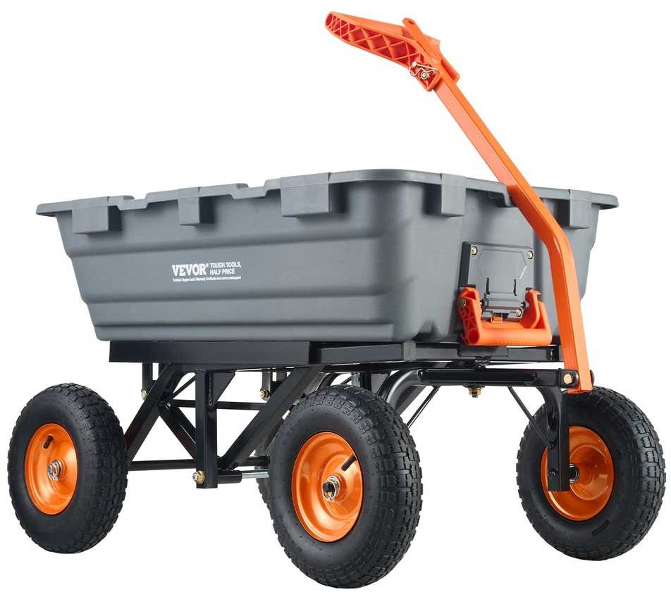 Sodo Rūsys Sunkus sodo vežimėlis 680kg, universalus, polietileninis, 33cm ratai ...