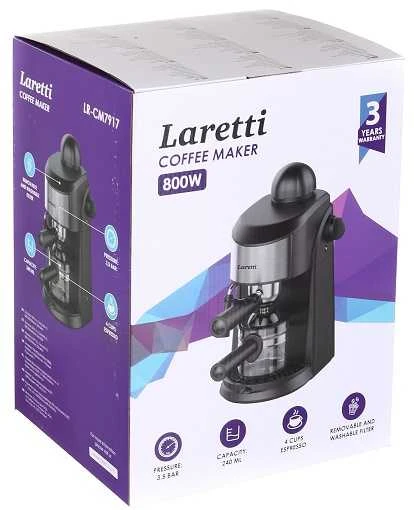 Filtrinis kavos aparatas Laretti LR-CM7917, Be pieno plakimo
