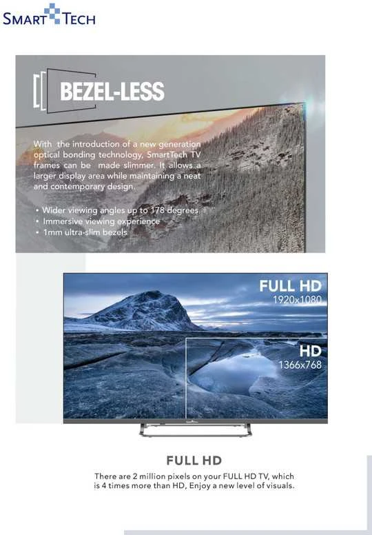 Televizorius FULL HD TV Smart Tech 40FG01V
