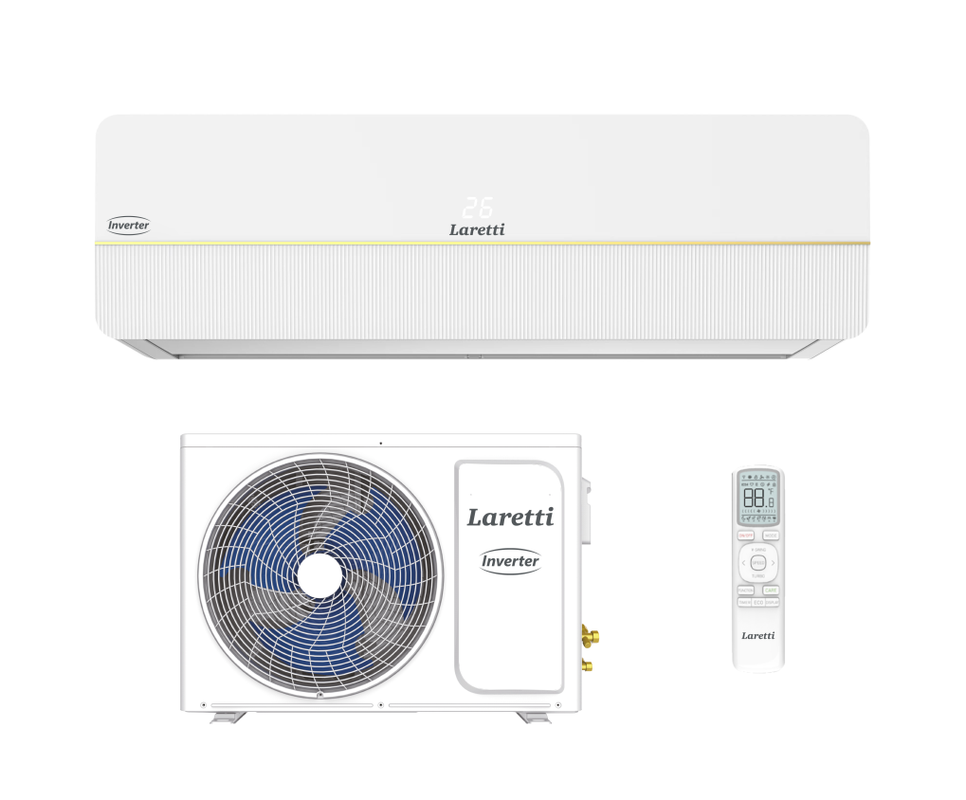 Inverterinis splitinis oro kondicionierius Laretti LR-09WF Gold Line, Heating Belt sistema, Wi-Fi, filtras 3 in 1 (nuo -15°С iki +48°С)