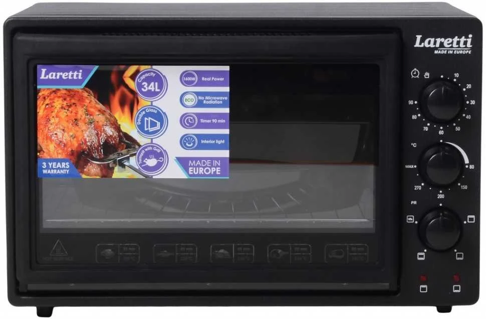 Elektrinė krosnelė Krosnelė Laretti LR-EC3403 juodas
