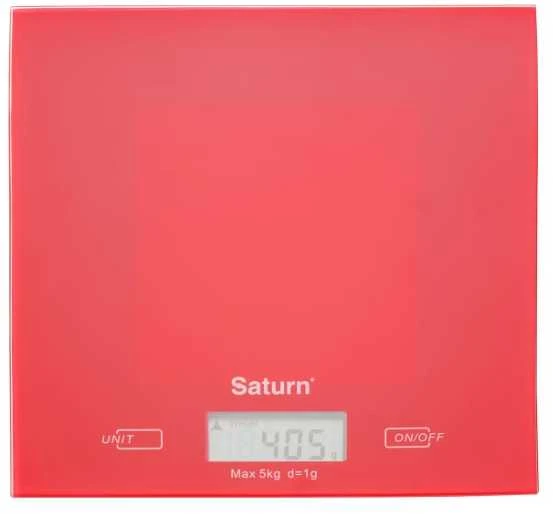 Virtuvinės svarstyklės Virtuvės svoris Saturn ST-KS7810 raudona