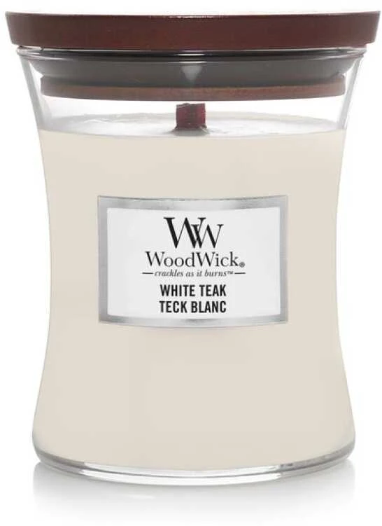 WoodWick Aromatinė žvakė (White Teak), 275 g