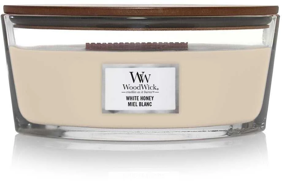WoodWick Aromatinė žvakė (White Honey), 453,6 g