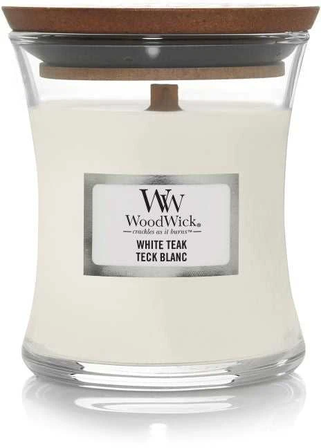 WoodWick Aromatinė žvakė (White Teak), 85 g