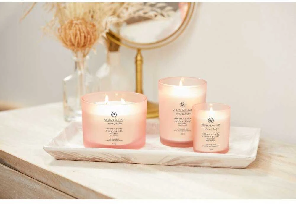 Chesapeake Bay Candle 3 dagčių žvakė – Stillness & Purity (Rose Vanduo)