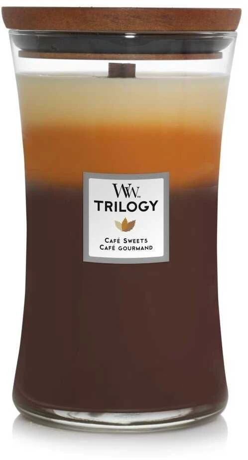 WoodWick Aromatinė žvakė (Trilogy Cafe Sweets), 609,5 g