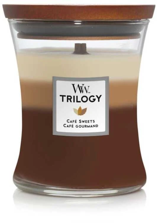 WoodWick Aromatinė žvakė (Trilogy Cafe Sweets), 275 g