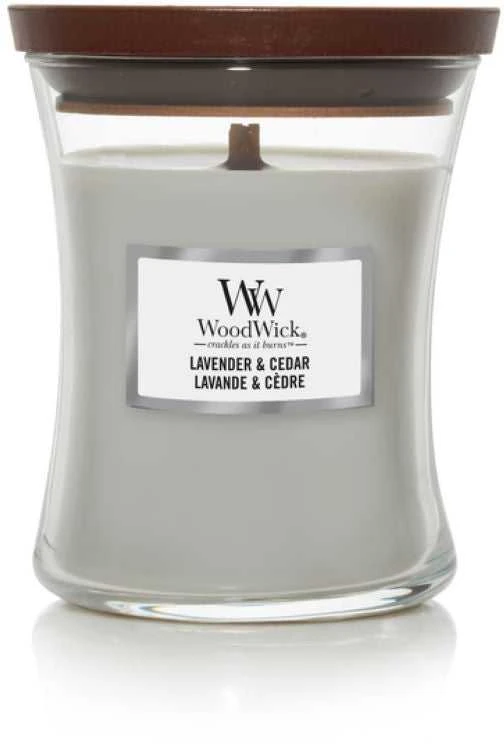 WoodWick Aromatinė žvakė (Lavender & Cedar), 275 g