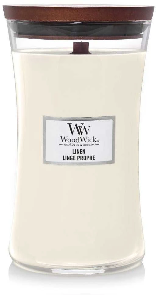 WoodWick Aromatinė žvakė (Linen), 609,5 g