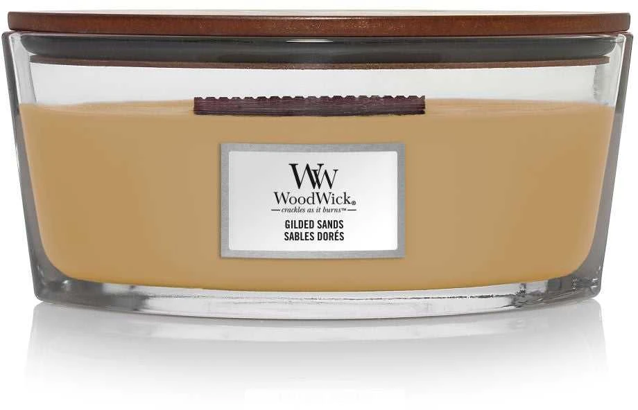 WoodWick Aromatinė žvakė (Gilded Sands), 453,6 g