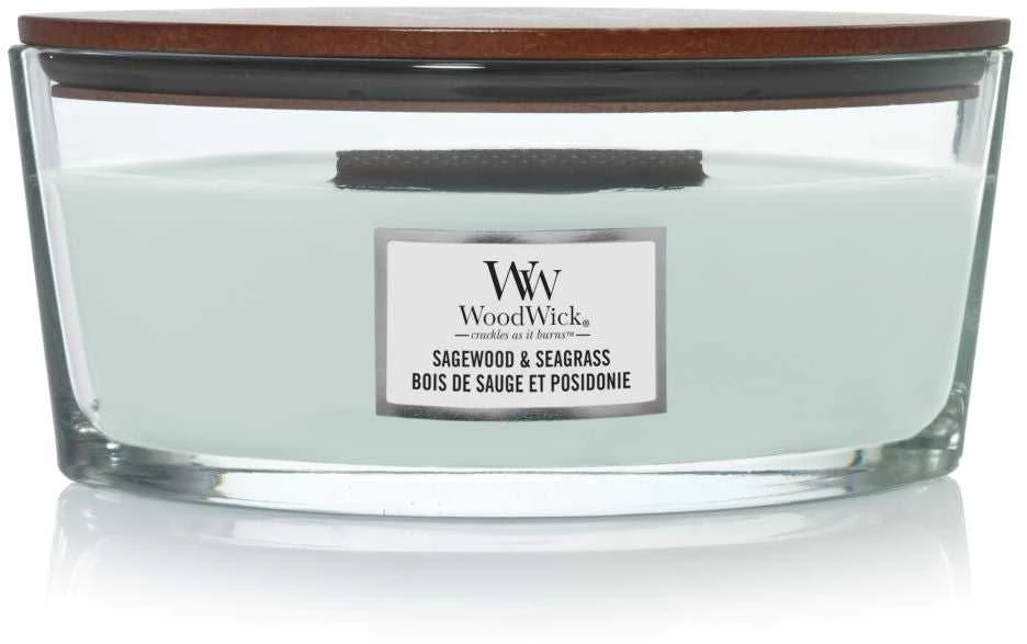 WoodWick Aromatinė žvakė (Sagewood & Seagrass), 453,6 g