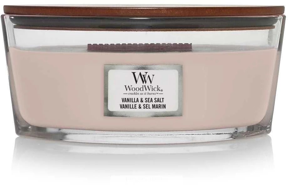 WoodWick Aromatinė žvakė (Vanilla & Sea Salt), 453,6 g