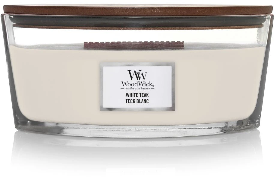 WoodWick Aromatinė žvakė (White Teak), 453,6 g