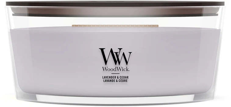 WoodWick Aromatinė žvakė (Lavender & Cedar), 453,6 g