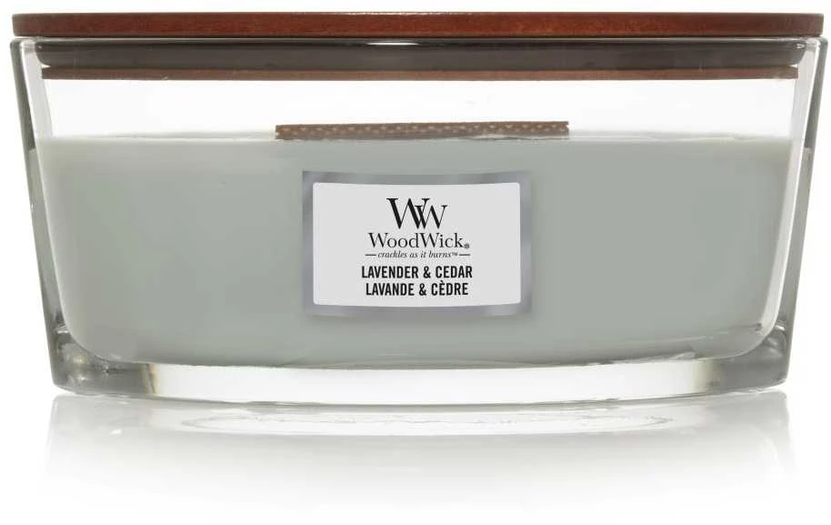 WoodWick Aromatinė žvakė (Lavender & Cedar), 453,6 g